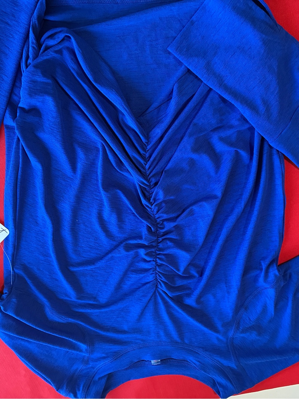 FP Movement Tempo Ruched Long Sleeve T-Shirt Nordstrom NEW Electric Shock Sz L - Picture 7 of 14